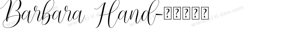 Barbara Hand字体转换